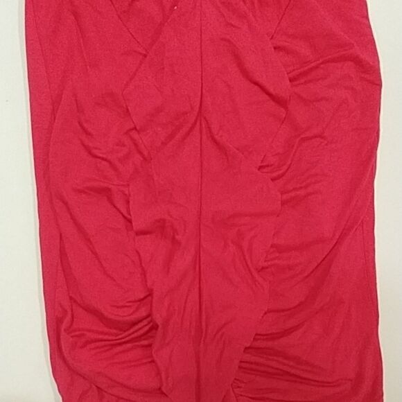 Umgee Red Dress Small NWT – Waterfall Front + Gold Embellishments - Picture 7 of 7